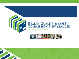 Evidence base - Health Quality & Safety Commission