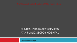 Zaufishan Rahman - Pakistan Pharmacist Association