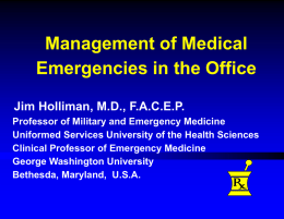 Management of Medical Emergencies in the Office