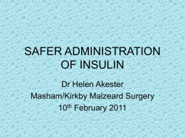 Safety using Insulin