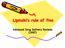 Lipinski`s rule of five