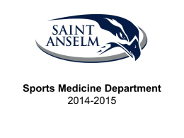 Sports Medicine/Compliance Power Point