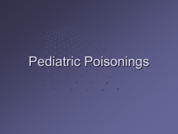 Pediatric Poisoning