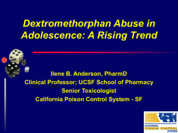 Dextromethorphan Abuse in Adolescence: A Rising Trend