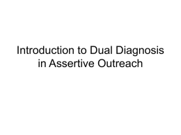 Module 1: Introduction to Dual Diagnosis