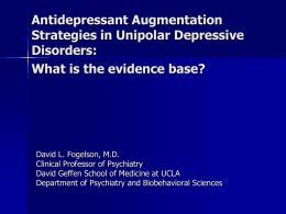 Antidepressant Augmentation Strategies: what is the
