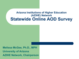 Arizona Institutions of Higher Education (AZIHE) Network