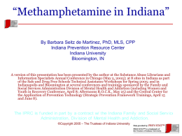 Methamphetamine in Indiana” - Home