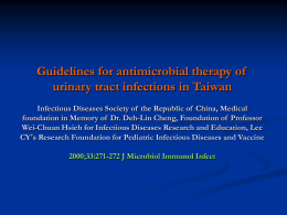 Guidelines for antimicrobial therapy of urinary tract