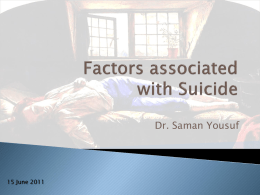 Suicide: Risk Factors