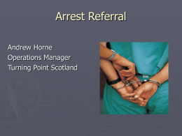 Arrest Referral - Scottish Drugs Forum