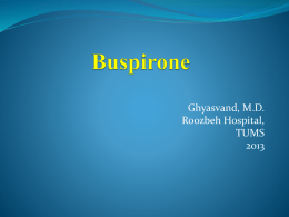 Buspirone - Tehran University of Medical Sciences