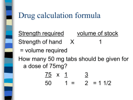 Drug calculation formula