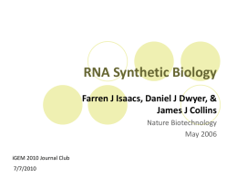 RNA Synthetic Biology