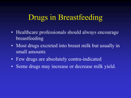 Drugs in Lactation – Factors to consider