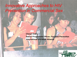 Commercial Sex and HIV/STI Prevention