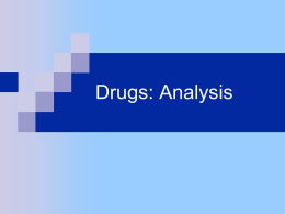 Drugs: Analysis - Centralia College