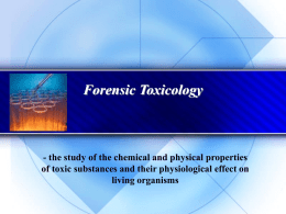 Forensic Toxicology - Southern Oregon University