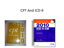 CPT And ICD-9
