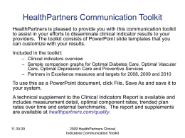 HealthPartners Communication Toolkit