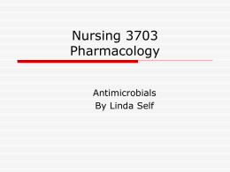Nursing 3703 Pharmacology