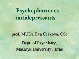 Psychopharmacs - antidepressants