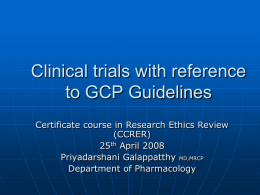 Clinical Research & GCP
