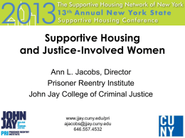 Supportive Housing and Justice