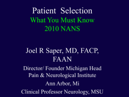 2010 NANS - North American Neuromodulation Society