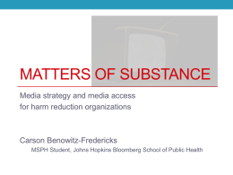 Matters of Substance - Harm Reduction Coalition