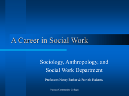 A Career in Social Work