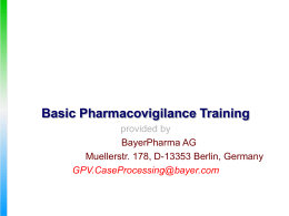 training slides - Bayer HealthCare Pharmaceuticals