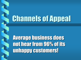Channels of Appeal
