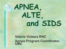 APNEA, - University of Arizona Department of Pediatrics