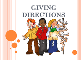 GIVING DIRECTIONS - efl