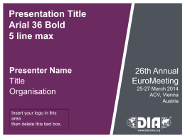 DIA 2009 EuroMeeting - Drug Information Association