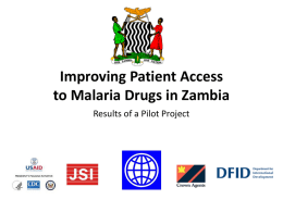 Zambia Access To ACT Initiative Results of Public Pilot