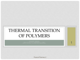 Thermal Transition of Polymers