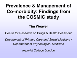 Prevalence of Co-morbidity amongst Substance Misuse