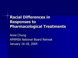Racial Differences in the Response to Medications