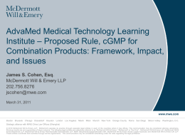 AdvaMed Medical Technology Learning Institute – Proposed