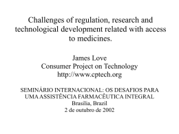 Challenges of regulation, research and technological