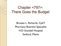 Chapter : There Goes the Budget