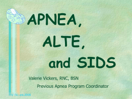 APNEA, - University of Arizona Department of Pediatrics