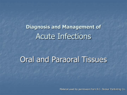 Diagnosis and Management of Acute Infections