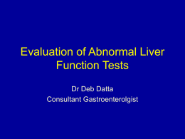 Evaluation of Abnormal Liver Function Tests
