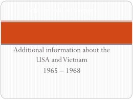 Addition info. re Vietnam