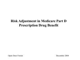 Risk Adjustment in Medicare Part D