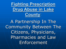 Prescription Drug Diversion - Lake County Safety Council