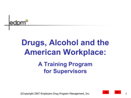 EDPM DOT Supervisory Training Program